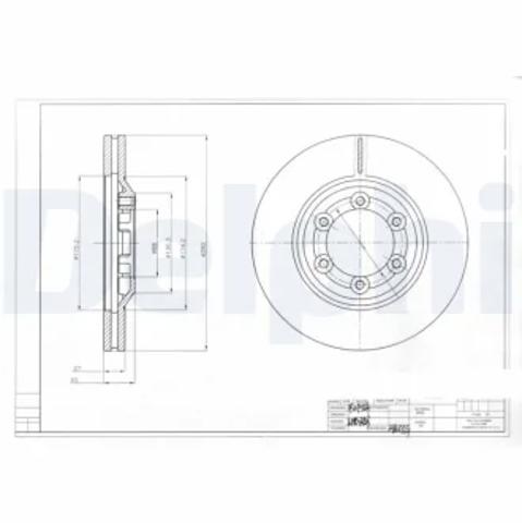 Диск переднього гальма BG4175 DELPHI