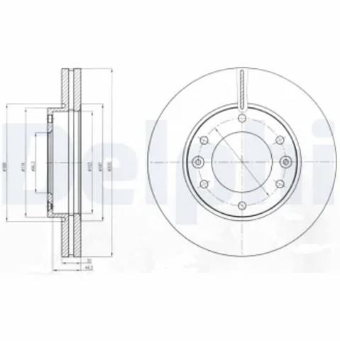 Диск переднього гальма BG4296 DELPHI