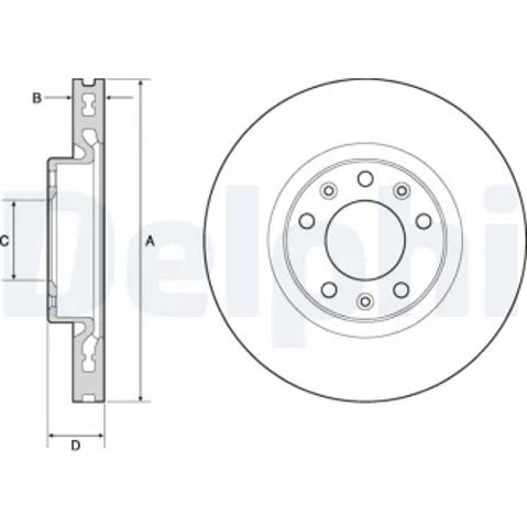 Гальмо дискове переднє BG4669C DELPHI