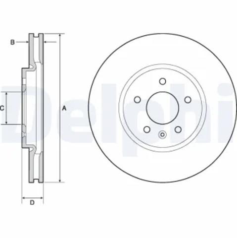 Гальмо дискове переднє BG4672C DELPHI
