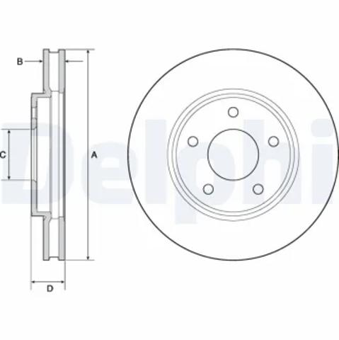 Гальмо дискове переднє BG4678C DELPHI