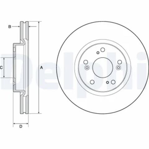 Диск переднього гальма BG4698C DELPHI