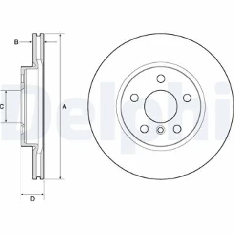 Диск переднього гальма BG4777C DELPHI