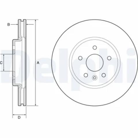 Гальмо дискове переднє BG4783C DELPHI