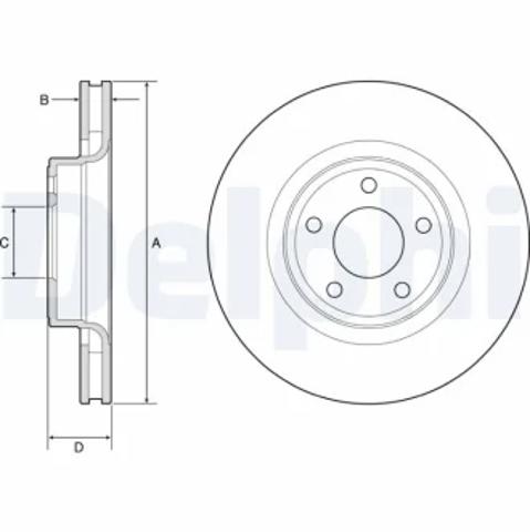 Гальмо дискове переднє BG4831C DELPHI
