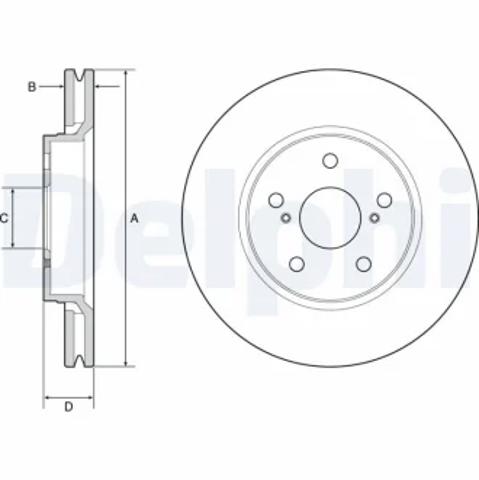 Гальмо дискове переднє BG4952C DELPHI