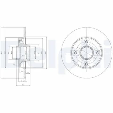Диск гальмівний задній BG9022RSC DELPHI