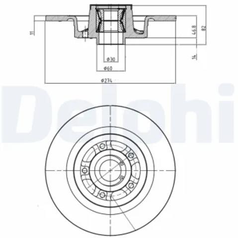 Задні дискові гальма BG9026RS DELPHI