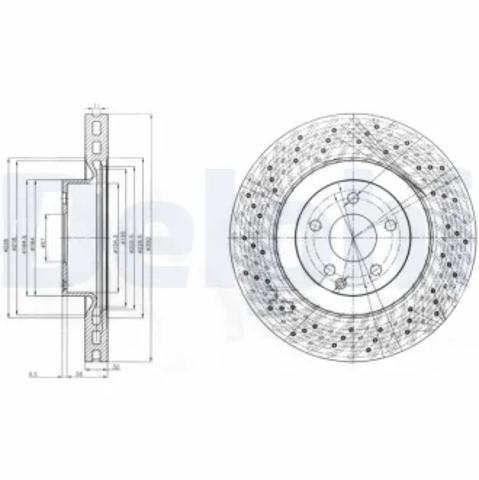 Гальмо дискове переднє BG9057 DELPHI