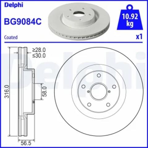 Ротор гальмівний BG9084C DELPHI
