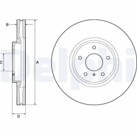 Диск переднього гальма BG9152 DELPHI