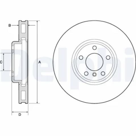 Гальмо дискове переднє BG9155C DELPHI
