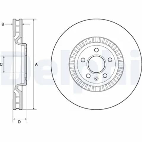 Гальмо дискове переднє BG9171C DELPHI