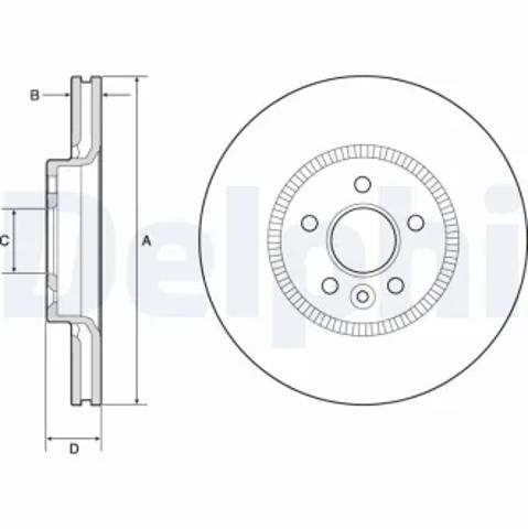 Гальмо дискове переднє BG9184C DELPHI