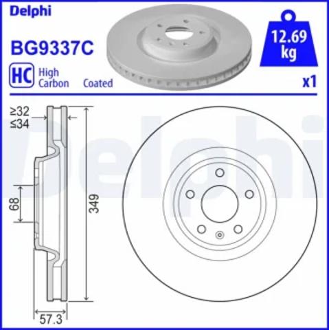 Ротор гальмівний BG9337C DELPHI