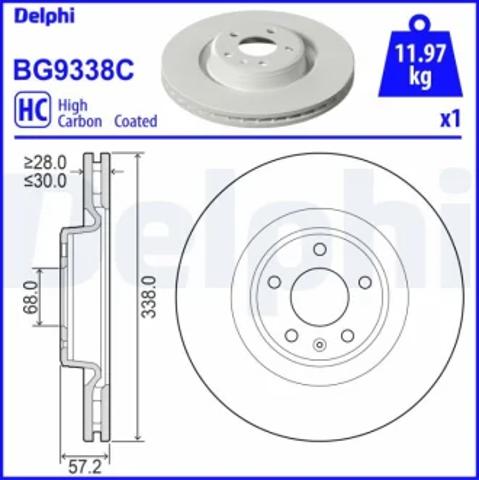 Ротор гальмівний BG9338C DELPHI
