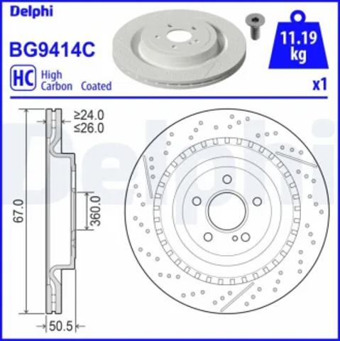 Ротор гальмівний BG9414C DELPHI