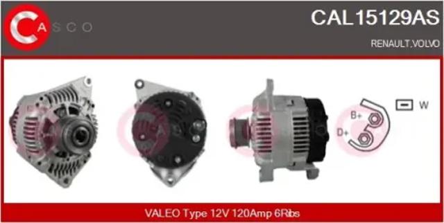 Авто генератор CAL15129AS CASCO