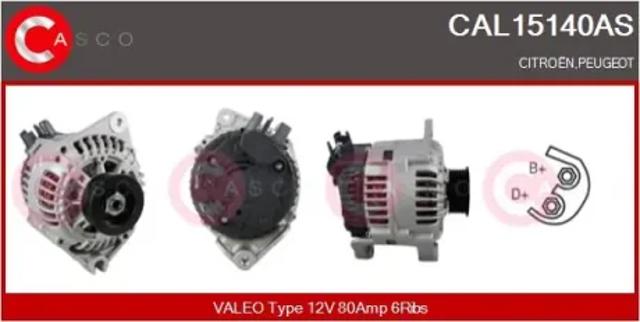 Авто генератор CAL15140AS CASCO
