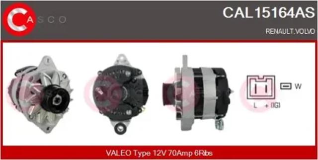 Авто генератор CAL15164AS CASCO