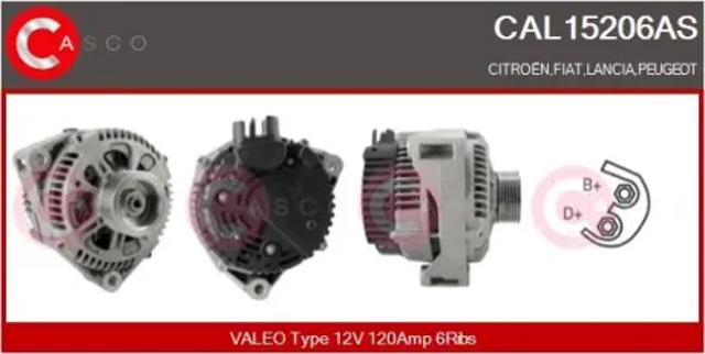 Авто генератор CAL15206AS CASCO