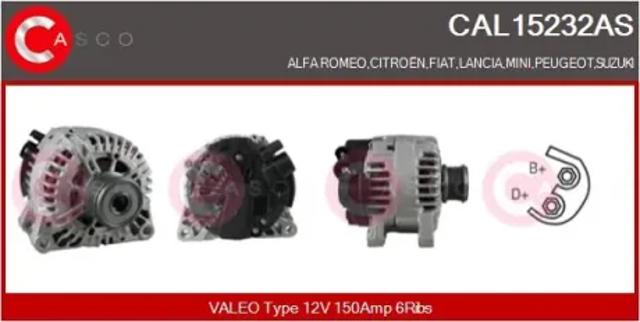 Генератор автомобільний CAL15232AS CASCO