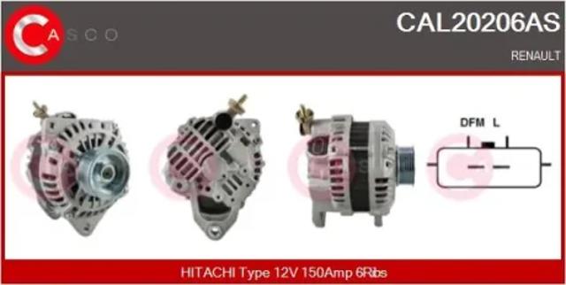 Авто генератор CAL20206AS CASCO