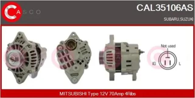 Генератор автомобільний CAL35106AS CASCO