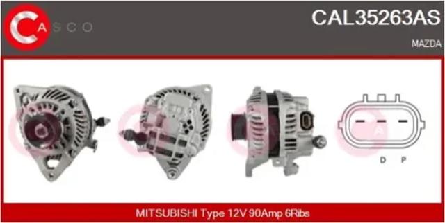 Генератор автомобільний CAL35263AS CASCO