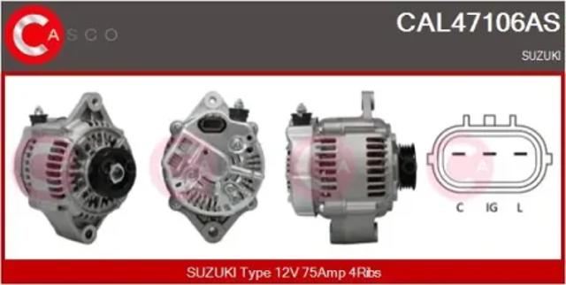 Генератор автомобільний CAL47106AS CASCO