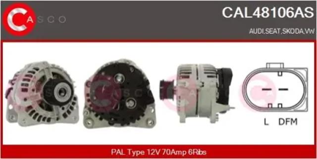Авто генератор CAL48106AS CASCO