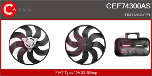 Вентилятор / крильчатка радіатора охолодження CEF74300AS CASCO
