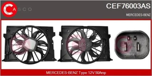 Електровентилятор охолодження в зборі (двигун + крильчатка) CEF76003AS CASCO