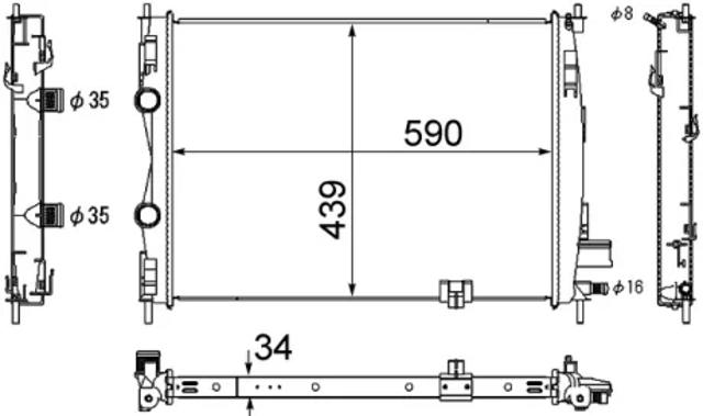 Радіатор CR1075000S MAHLE