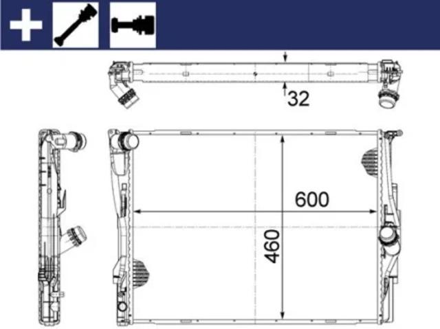Радіатор охолодження двигуна CR1087000S MAHLE
