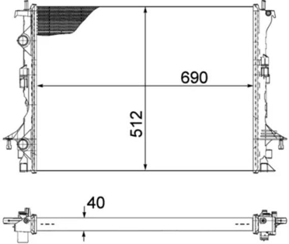 Радіатор охолодження CR1092000P MAHLE