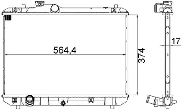 Радіатор основний CR1194000S MAHLE