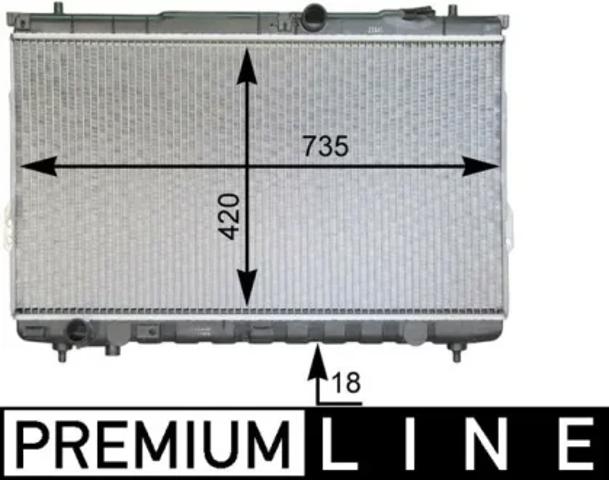 Радіатор охолодження двигуна CR1299000P MAHLE