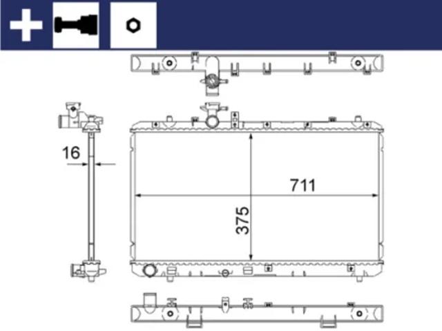 Радіатор системи охолодження двигуна CR1314000S MAHLE