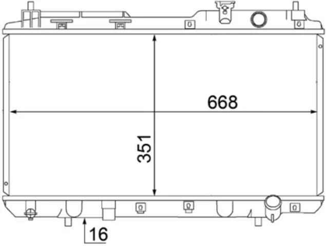 Підвіска радіатора CR1457000S MAHLE