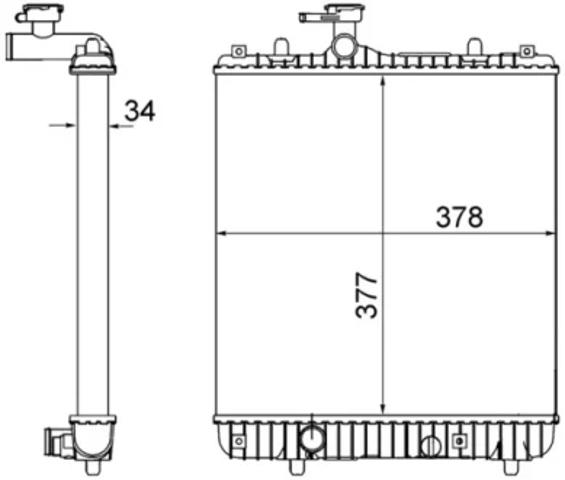 Радіатор CR1495001S MAHLE