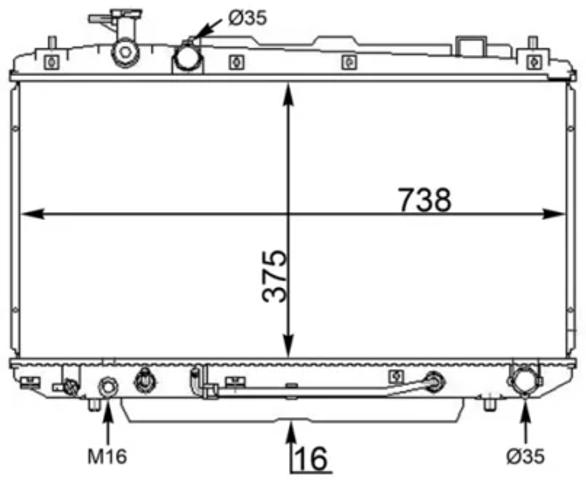 Підвіска радіатора CR1568000S MAHLE