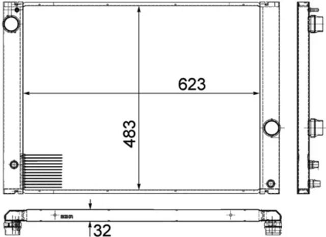 Радіатор основний CR1682000P MAHLE