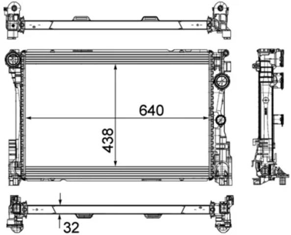 Підвіска радіатора CR1684000P MAHLE