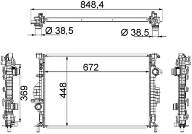 Радіатор охолодження двигуна CR1748000S MAHLE