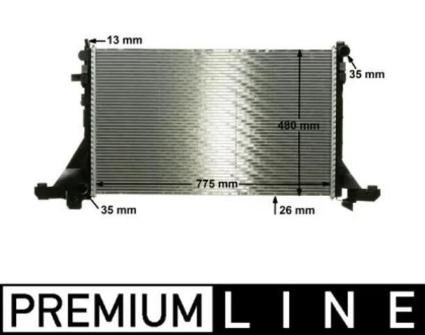 Радіатор охолодження двигуна CR1770000P MAHLE