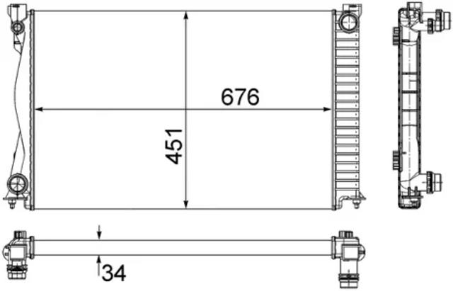 Радіатор двигуна CR1861000S MAHLE