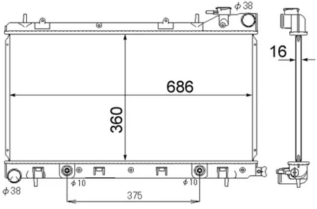 Радіатор охолодження двигуна CR1874000S MAHLE