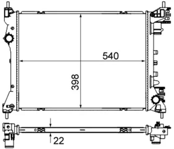 Радіатор двигуна CR2056000S MAHLE