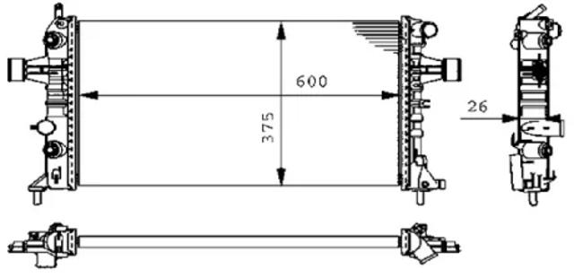 Радіатор основний CR228000S MAHLE